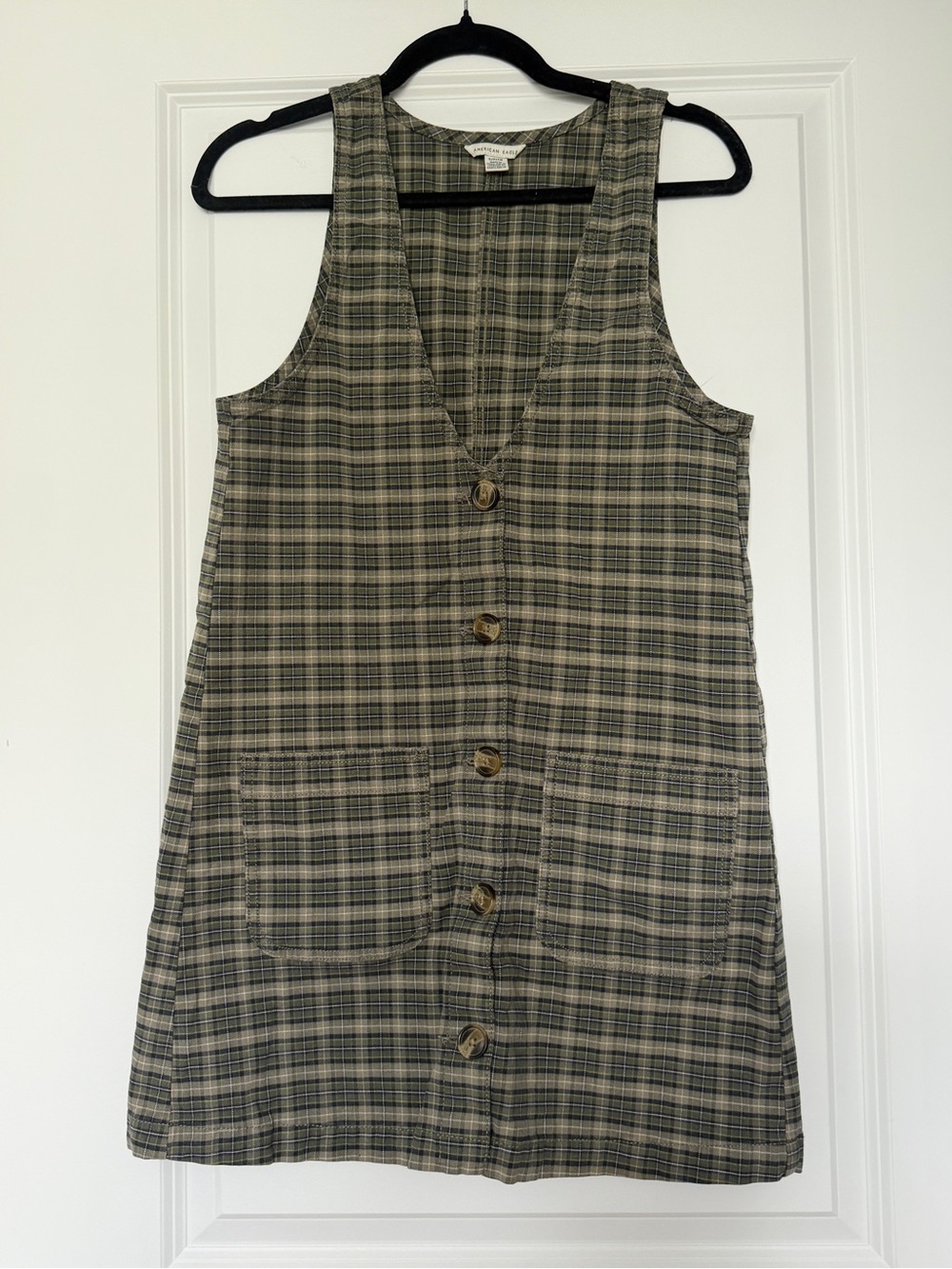 American Eagle Outfitters Plaid Layering Dress
